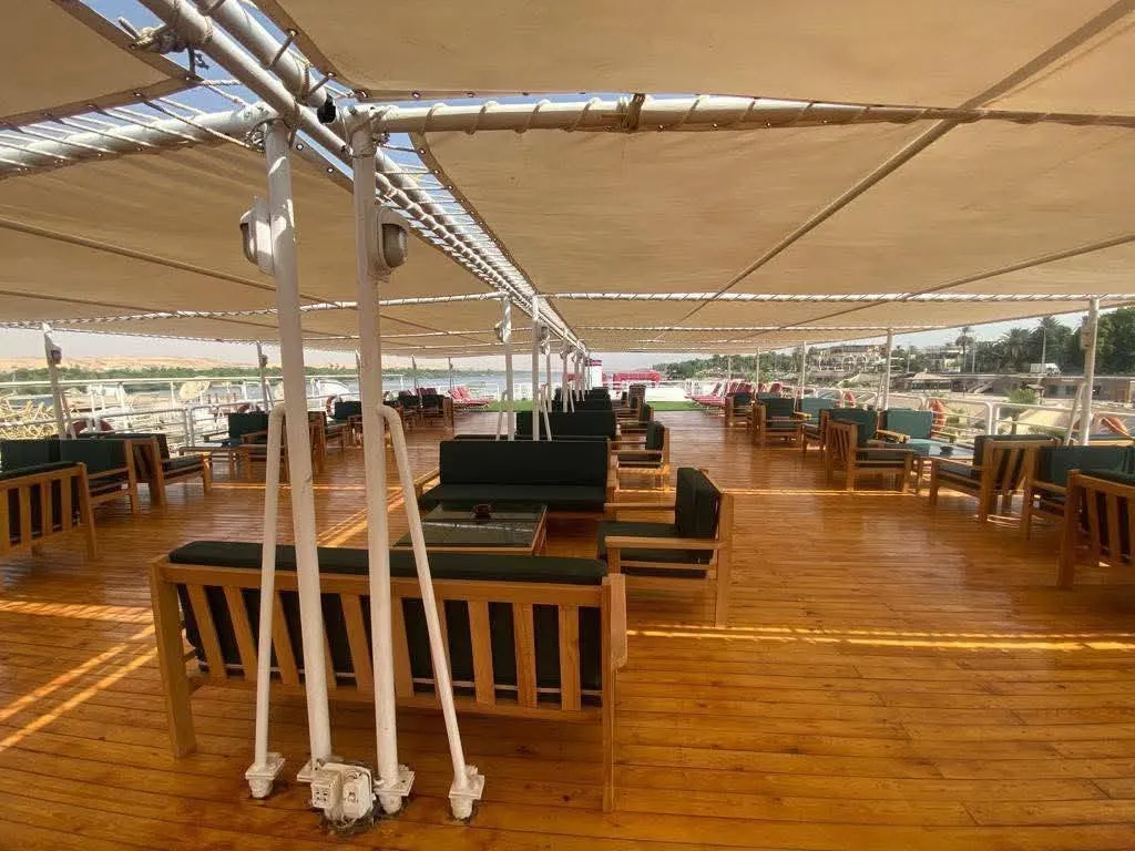 Sun deck of the MS King Tut III Nile Cruise Nile cruise
